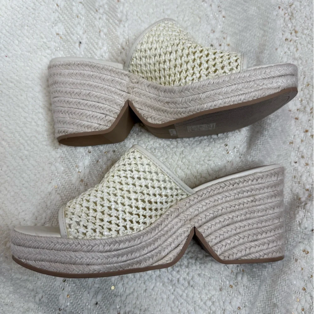 Dolce Vita Raffia platform Wedge Sandals 8.5